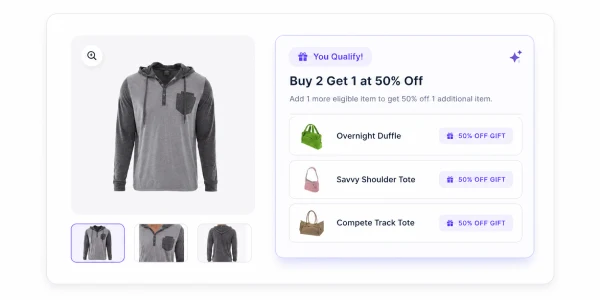 BOGO reward card explaining Buy X Get Y offer
