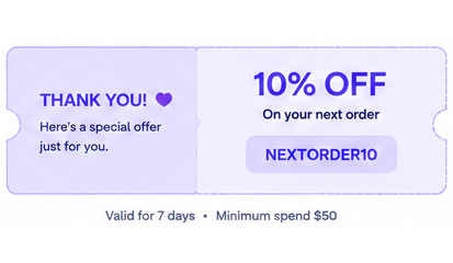 WooCommerce next-order coupon on thank-you page