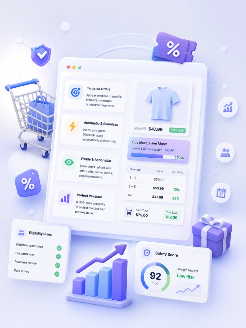 Cart discount — Spend $100 get $15 OFF