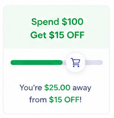 Cart discount promotion example in Ezhance